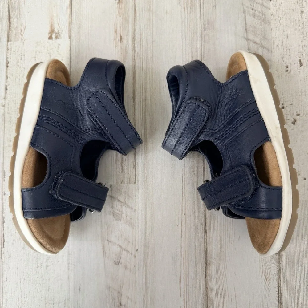 Polo Ralph Lauren Duncen‎ Toddler Full Grain Leather Sandals Blue Size 6 Summer